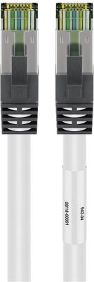 Câble Ethernet KOMELEC Câble RJ45 Cat 8 surblindé blanc 25cm