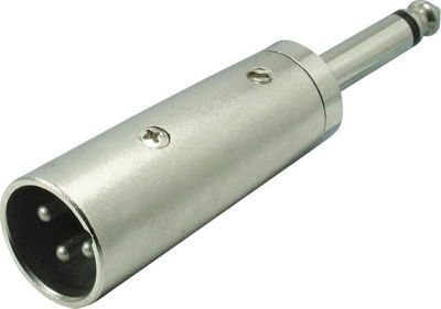 KOMELEC Adaptateur XLR mâle Jack 6.35 mâle mono
