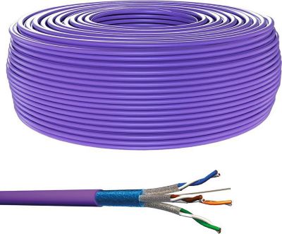 KOMELEC Câble Ethernet Cat 6a rigide blindé 500m