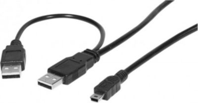 Câble USB Mini KOMELEC 2.0  reprise d'alimentation mini USB