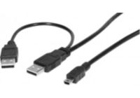 Câble USB CONECTICPLUS 2.0  reprise d'alimentation mini USB