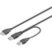 Câble USB CONECTICPLUS 2.0  reprise alimentation triple USB A