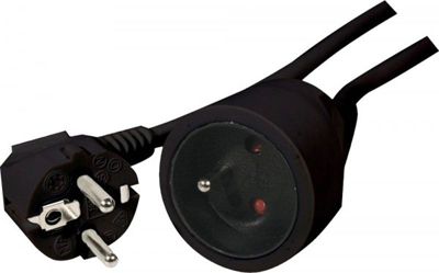 Câble alimentation KOMELEC Rallonge électrique 5m noire