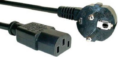 Câble alimentation KOMELEC Câble électrique secteur 2.50m noir