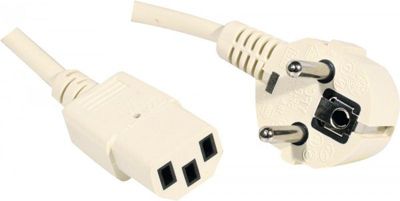 Câble alimentation KOMELEC Câble électrique secteur 1.80m beige