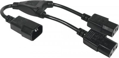 Câble alimentation KOMELEC Rallonge électrique C14 vers 2 en Y