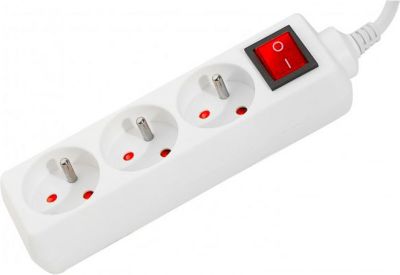 Multiprise KOMELEC Multiprise électrique 3 prises+inter