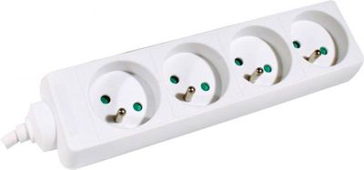 Multiprise KOMELEC Multiprise électrique 4 prises blanche