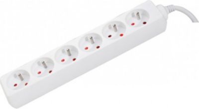 Multiprise KOMELEC Multiprise électrique 6 prises blanche