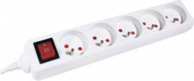 Multiprise KOMELEC Multiprise électrique 5 prises blanche