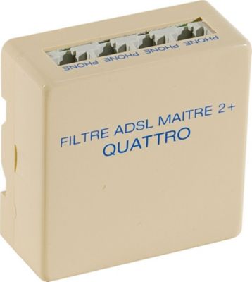 Fiche téléphonique KOMELEC Filtre ADSL maitre pour rail din