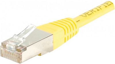 Câble Ethernet KOMELEC Câble RJ45 Cat6 CU blindé jaune 3 mètres
