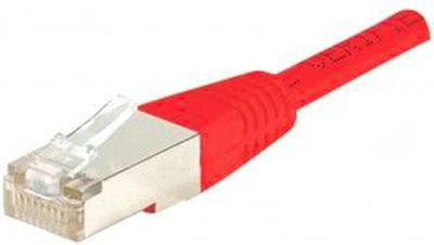 Câble Ethernet KOMELEC Câble RJ45 Cat6 CU blindé rouge 15 m
