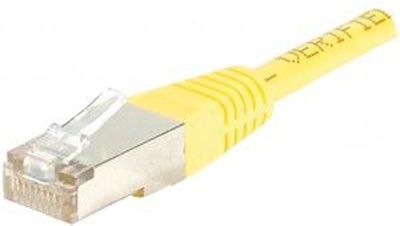 Câble Ethernet KOMELEC Câble RJ45 Cat6 CU blindé jaune 15 m