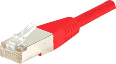 Câble Ethernet KOMELEC Câble Ethernet Cat 5e 1m blindé rouge