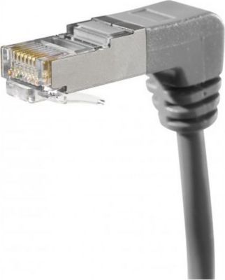 Câble Ethernet KOMELEC RJ45 CAT6a 2m FTP gris coudé