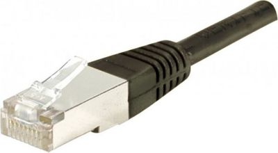 Câble Ethernet KOMELEC Câble Ethernet Cat6 0.15m surblindé noir