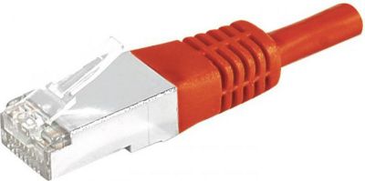 Câble Ethernet KOMELEC Câble RJ45 Cat6 0.70m surblindé rouge
