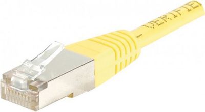 Câble Ethernet KOMELEC Câble RJ45 Cat6 CU blindé jaune 1.50 m