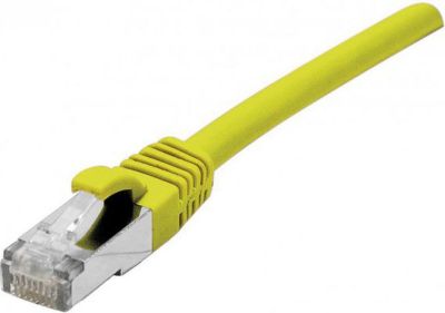 Câble Ethernet KOMELEC Câble RJ45 Cat6a surblindé jaune 15 m
