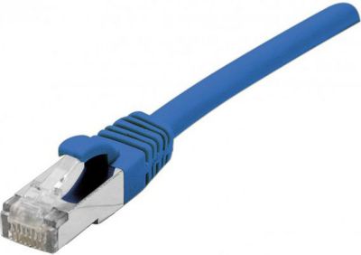 Câble Ethernet KOMELEC Câble RJ45 Cat6a surblindé bleu 7.50 m