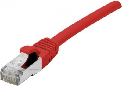 Câble Ethernet KOMELEC Câble RJ45 Cat6a surblindé rouge 10 m