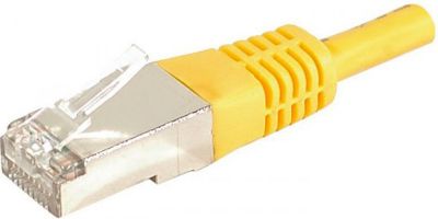 Câble Ethernet KOMELEC Câble Ethernet Cat 6a 0.50m blindé jaune