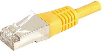 Câble Ethernet KOMELEC Câble Ethernet Cat 6a 1m blindé jaune