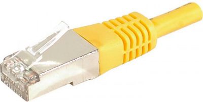 Câble Ethernet KOMELEC Câble Ethernet Cat 6a 25m blindé jaune