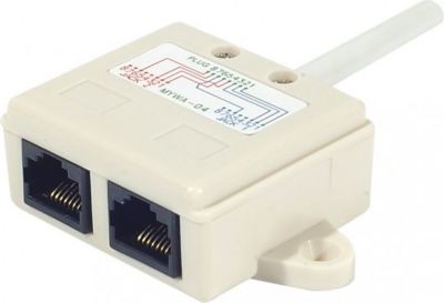 Adaptateur Ethernet KOMELEC RJ45 mâle vers 2 x femelle UTP
