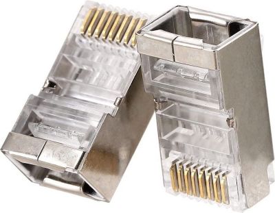 KOMELEC 10 connecteurs RJ45 Cat6 blindé