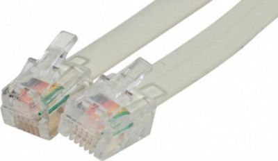 Câble téléphonique KOMELEC Câble téléphone RJ12 15m