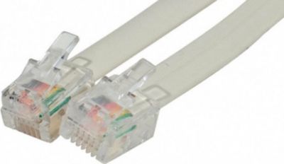 Câble téléphonique KOMELEC Câble téléphone RJ12 15m Câble téléphonique KOMELEC Câble téléphone RJ12 15m