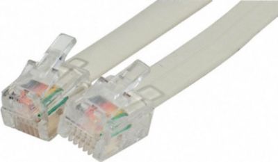 Câble téléphonique KOMELEC Câble téléphone RJ12 7m Câble téléphonique KOMELEC Câble téléphone RJ12 7m