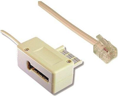 Câble téléphonique KOMELEC Câble téléphone gigogne modem 3m beige