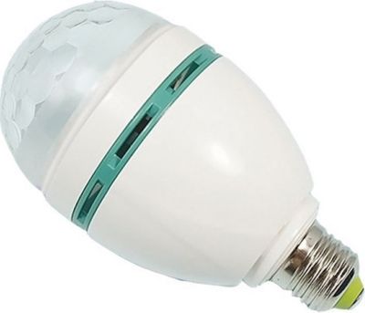 Jeu de lumières KOMELEC ampoule E27 demisphère à LED RGB 3x1W