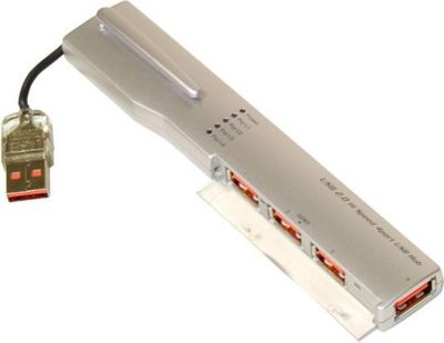 Hub KOMELEC HUB USB 2.0 4 ports non alimenté  Gris