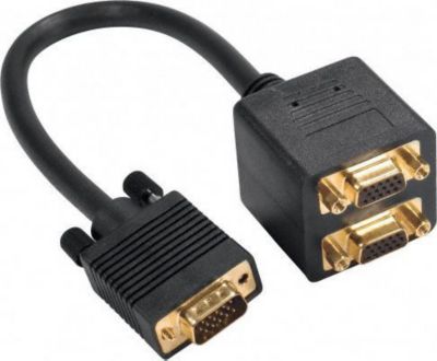 KOMELEC Doubleur VGA male 2 VGA femelles