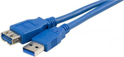 Câble USB KOMELEC Rallonge USB 3.0 bleue 1m Câble USB KOMELEC Rallonge USB 3.0 bleue 1m