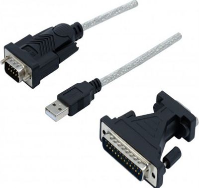 Câble USB KOMELEC 2.0 vers série RS232 DB9/DB25