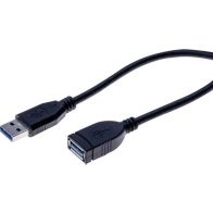 Câble USB CONECTICPLUS Rallonge USB 3.0 noir 0.50m