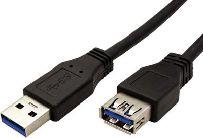 Câble USB KOMELEC Rallonge USB 3.0 noir 5m
