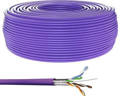 KOMELEC Câble Ethernet Cat 6arigide blindé 300m