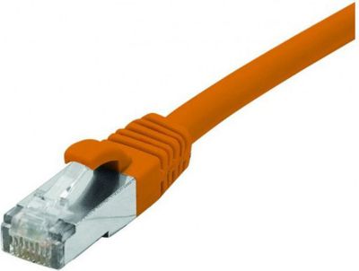Câble Ethernet KOMELEC Câble RJ45 Cat6a blindé orange 1 m