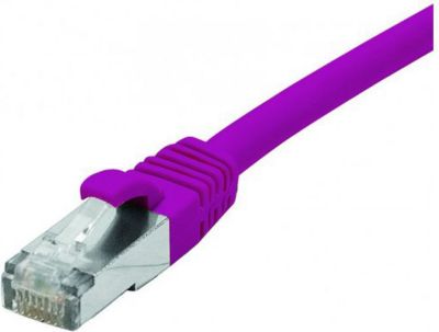 Câble Ethernet KOMELEC Câble RJ45 Cat6 blindé violet 30cm
