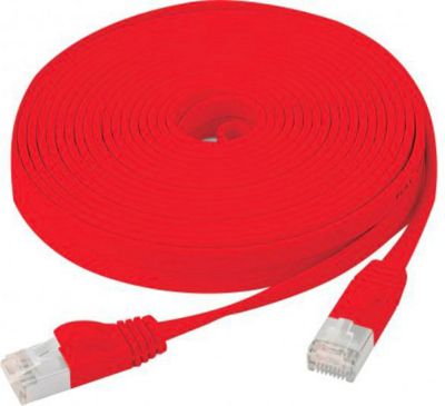 Câble Ethernet KOMELEC Câble RJ45 Cat6 plat blindé rouge 20 m