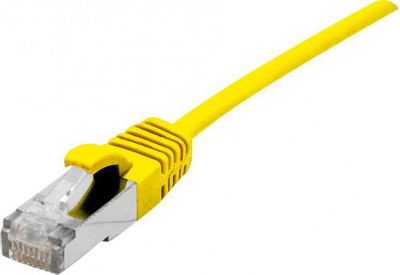 Câble Ethernet KOMELEC Câble RJ45 Cat6a surblindé jaune 10 m