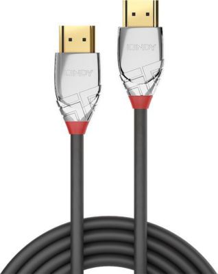 Câble HDMI LINDY Câble HDMI 2.0 4K CROMO gris 10 mètres