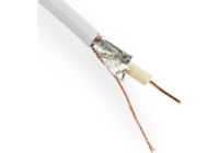 Câble Coaxial CONECTICPLUS Bobine de câble coaxial RG6T 50m Blanc