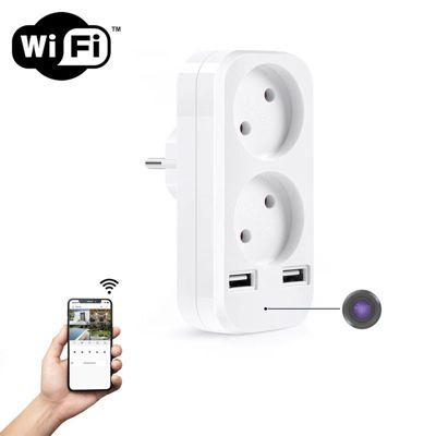 Caméra espion CONECTICPLUS Multiprise WiFi HD 1080P 2 ports USB